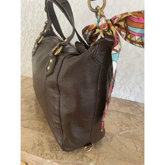 Coach campbell Dark brown leather convertible satchel shoulder bag F24690 - Picture 5 of 12